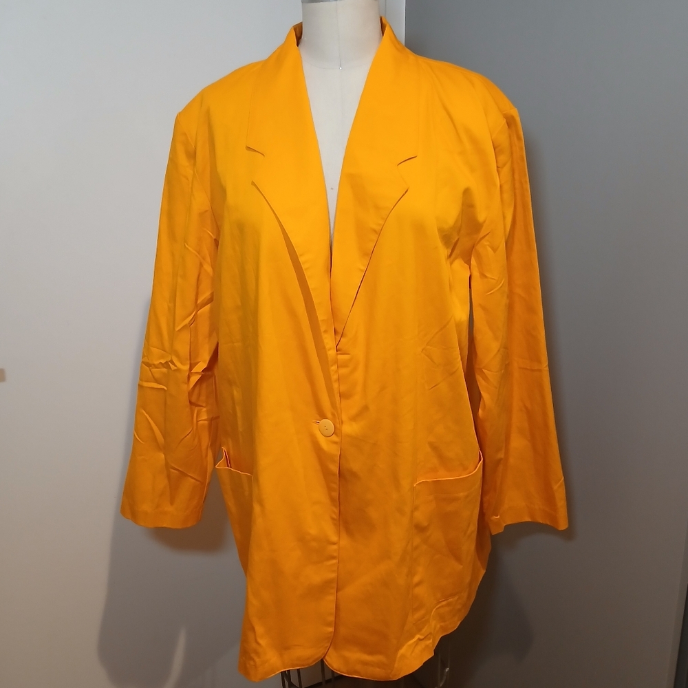Vintage Bridge Gate Yellow Cotton Blazer 3x